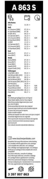 Wiper blade set BOSCH 2psc 3397007863 - image 5