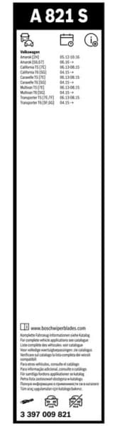 Wiper blade set BOSCH 2psc 3397009821 - image 5