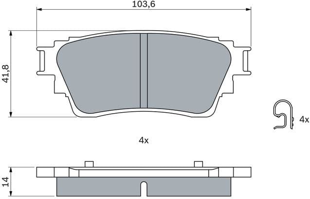 Brake Pad Set, disc brake 0986460008 - image 6