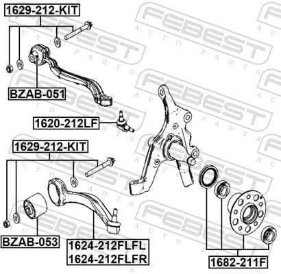 Control/Trailing Arm, wheel suspension 1624-212FLFR - image 2