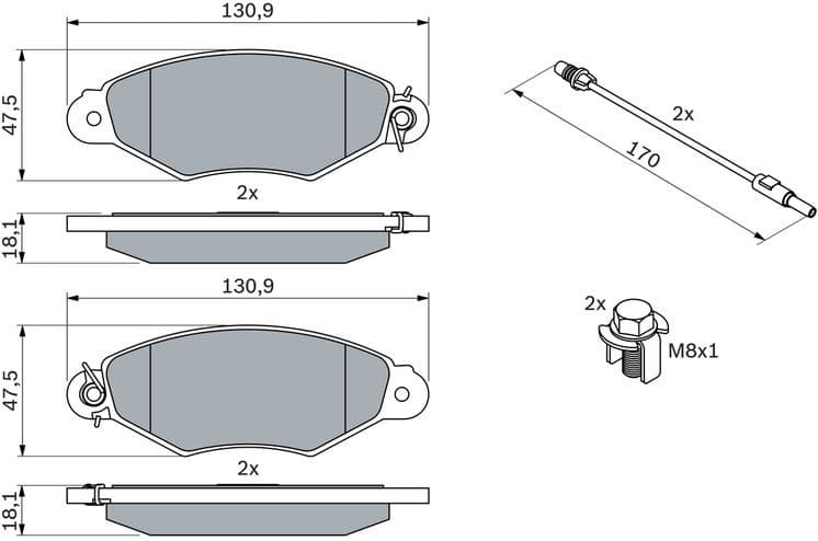Brake Pad Set, disc brake 0986424455 - image 14