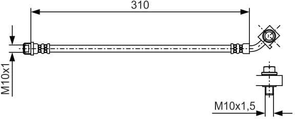 Brake Hose 1 987 481 B25 - image 10