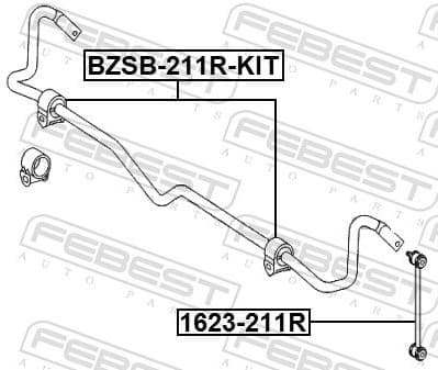 Link/Coupling Rod, stabiliser bar 1623-211R - image 2
