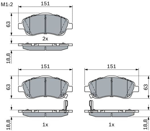 Brake Pad Set, disc brake 0986494054 - image 11