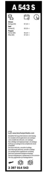 Wiper blade set BOSCH 2psc 3397014543 - image 8