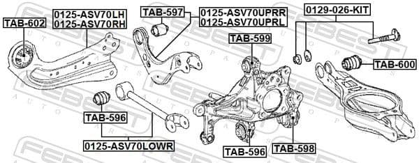 Mounting, control/trailing arm TAB-598 - image 2