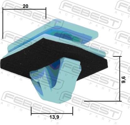 Clip, trim/protection strip 88570-204 - image 2