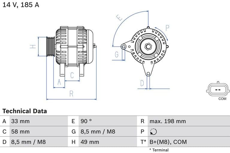 Alternator 0986083560 - image 3