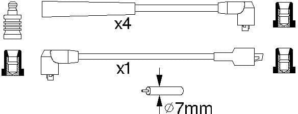 Ignition Cable Kit 0986356812 - image 10