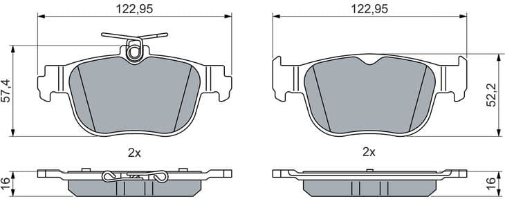 Brake Pad Set, disc brake 0986460083 - image 6