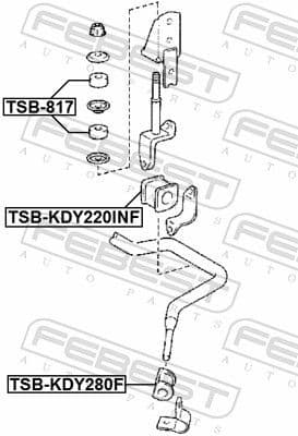 Mounting, stabiliser bar TSB-KDY220INF - image 2