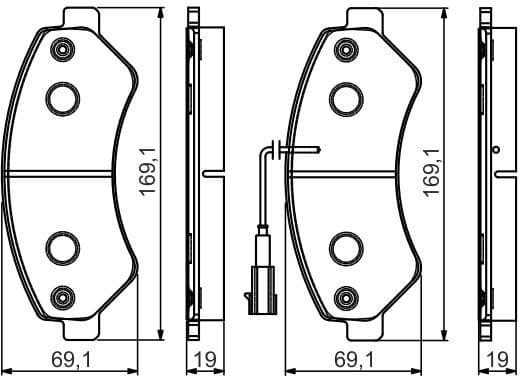 Brake Pad Set, disc brake 0986495095 - image 2