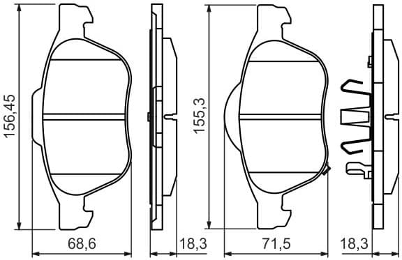 Brake Pad Set, disc brake 0986494485 - image 4