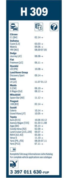 Wiper blade BOSCH, 1psc 3397011630 - image 2