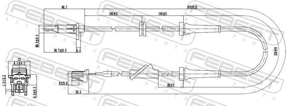 Sensor, wheel speed 02606-010 - image 2