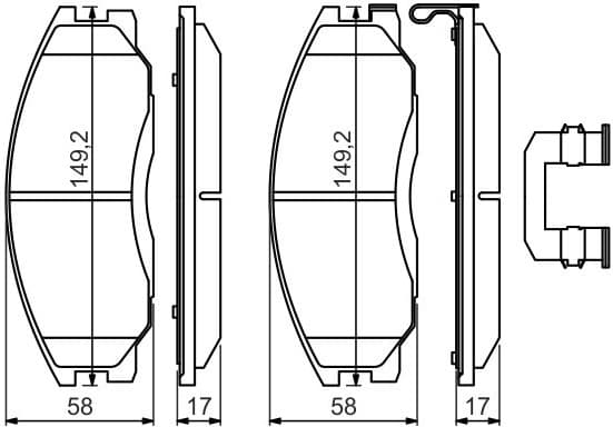 Brake Pad Set, disc brake 0986494650 - image 2