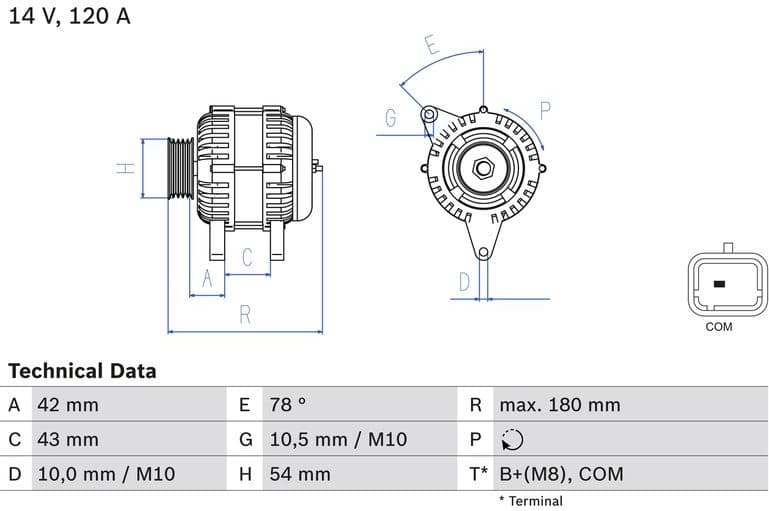 Alternator 0986083800 - image 3