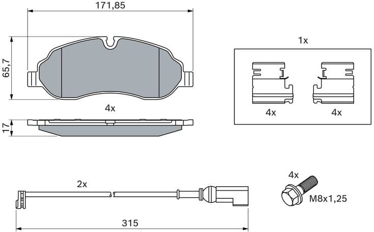 Brake Pad Set, disc brake 0986494845 - image 7