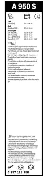 Wiper blade set BOSCH 2psc 3397118950 - image 5