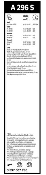 Wiper blade set BOSCH 2psc 3397007296 - image 5