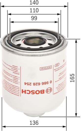 Air Dryer Cartridge, compressed-air system 0986628254 - image 6