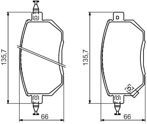 Brake Pad Set, disc brake 0986494366 - image 2