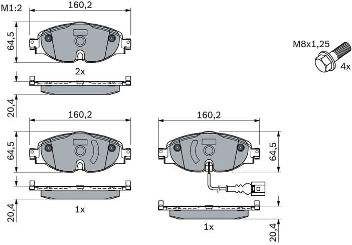 Brake Pad Set, disc brake 0986494660 - image 6