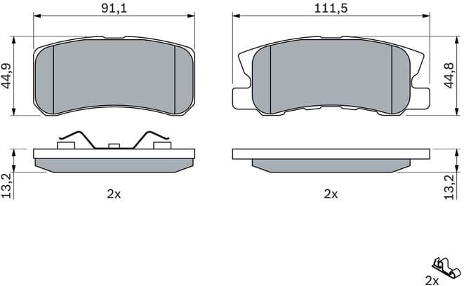 Brake Pad Set, disc brake 0986424717 - image 12