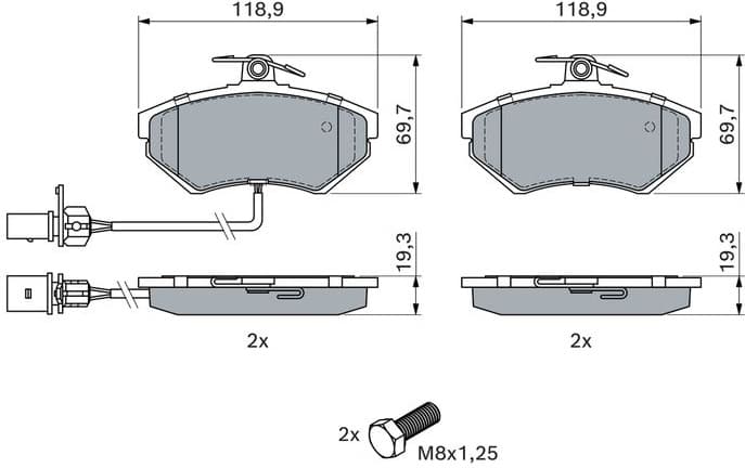 Brake Pad Set, disc brake 0986494042 - image 12