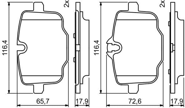 Brake Pad Set, disc brake 0986494759 - image 12