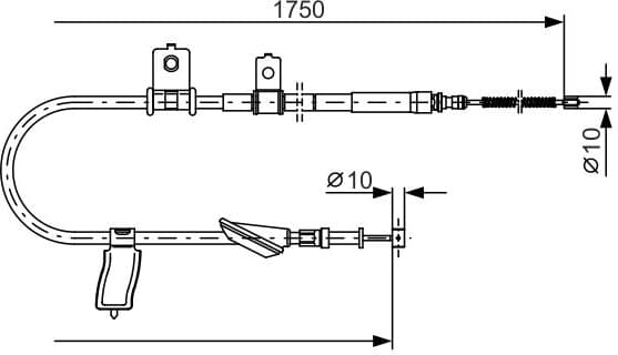 Cable Pull, parking brake 1 987 482 351 - image 2