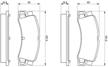 Brake Pad Set, disc brake 0986424383 - image 5