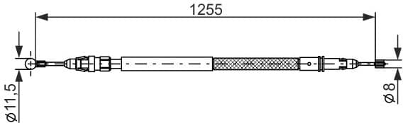 Cable Pull, parking brake 1 987 482 235 - image 2