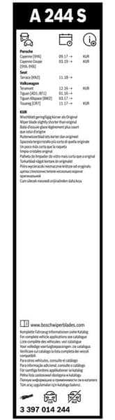 Wiper blade set BOSCH 2psc 3397014244 - image 8