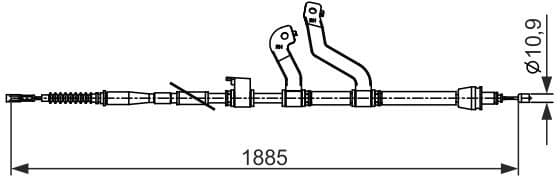 Cable Pull, parking brake 1 987 482 573 - image 2