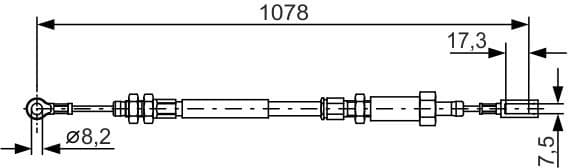 Cable Pull, parking brake 1 987 482 002 - image 2