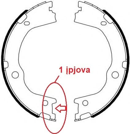 Brake shoes handbrake 81047