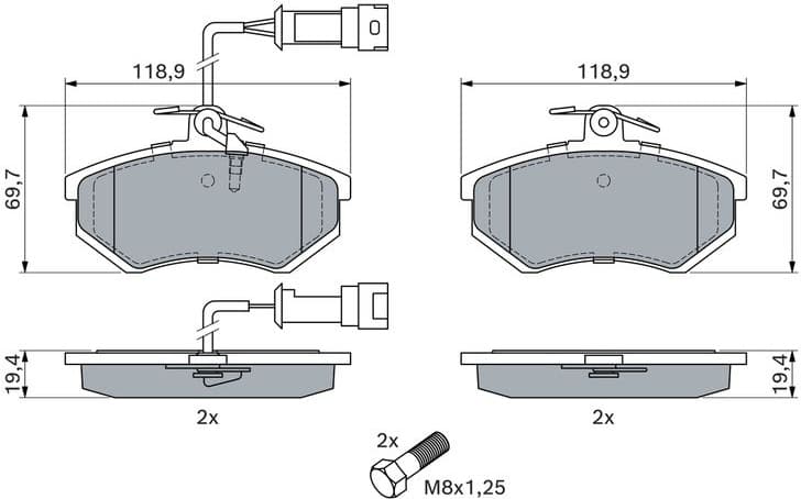 Brake Pad Set, disc brake 0986466693 - image 9