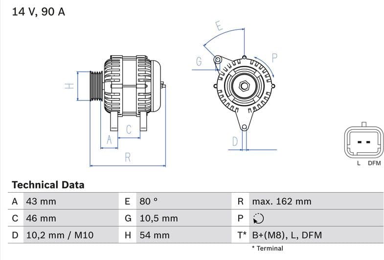 Alternator 0986049700 - image 2
