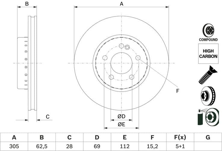 Brake Disc 0 986 479 H46 - image 2