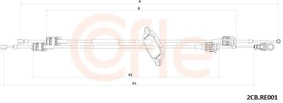 Cable Pull, manual transmission 92.2CB.RE001
