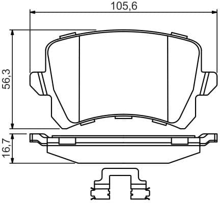 Brake Pad Set, disc brake 0986494626 - image 14