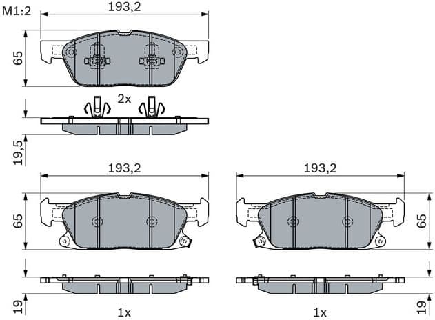 Brake Pad Set, disc brake 0 986 424 326 - image 2