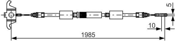Cable Pull, parking brake 1 987 482 128 - image 2