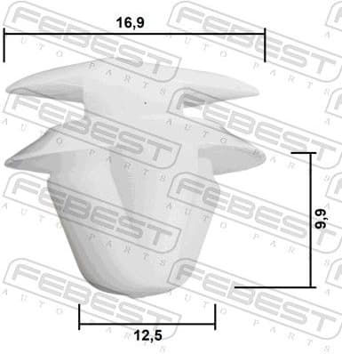 Clip, trim/protection strip 88570-144 - image 2