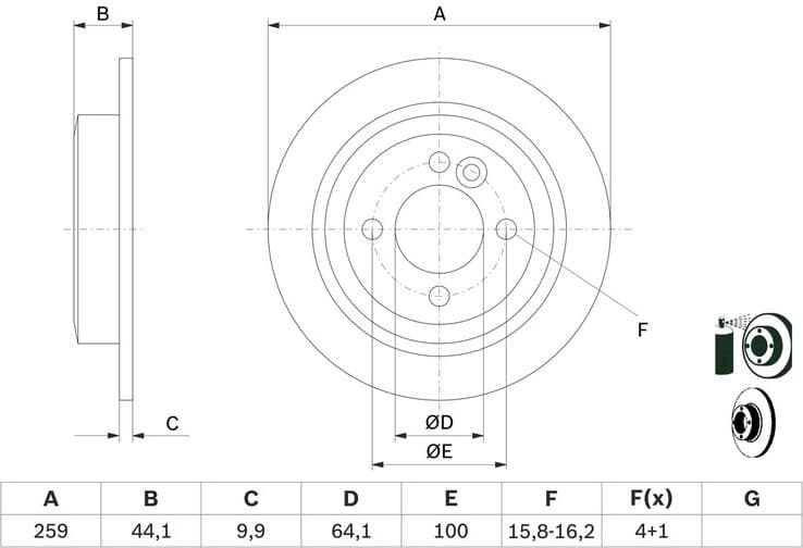 Brake Disc 0986478601 - image 8