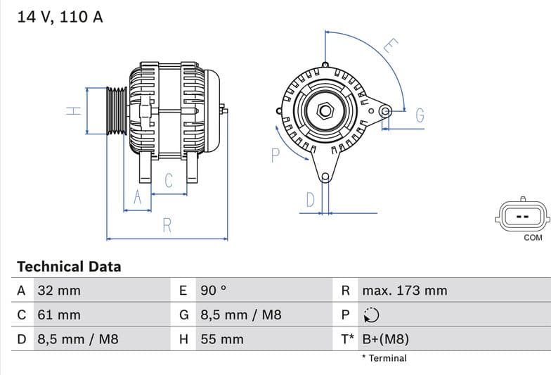 Alternator 0986083980 - image 3