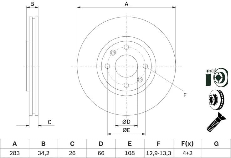 Brake Disc 0986478979 - image 6