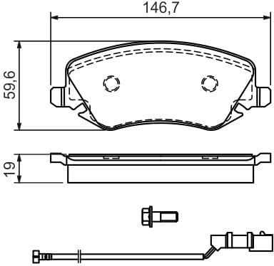 Brake Pad Set, disc brake 0986424679 - image 6
