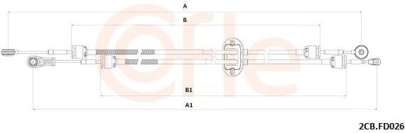 Cable Pull, manual transmission 92.2CB.FD026